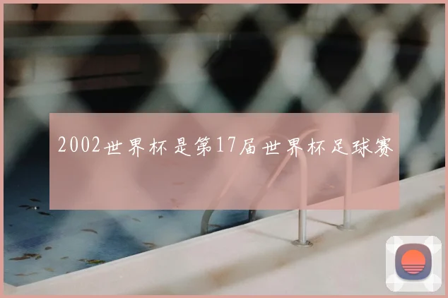 2002世界杯是第17届世界杯足球赛